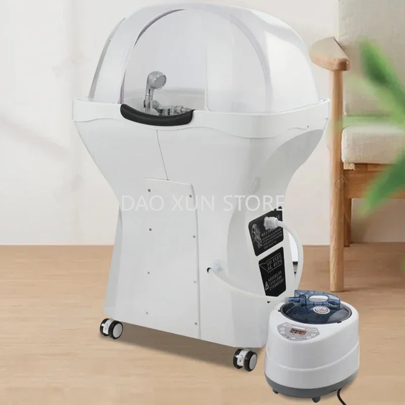Head Spa Shampoo Chair Stylist Equipments Fumigation Portable Move Hair Salon Chair Cama De Champu Salon Equipment MQ50SC