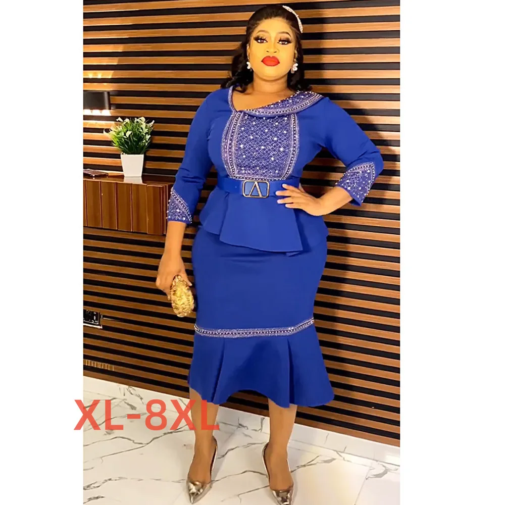 

Женское платье с бусинами и бриллиантами, вечернее платье в стиле ретро для выпускного вечера, большие размеры 4xl 5xl 6xl 7xl 8xl