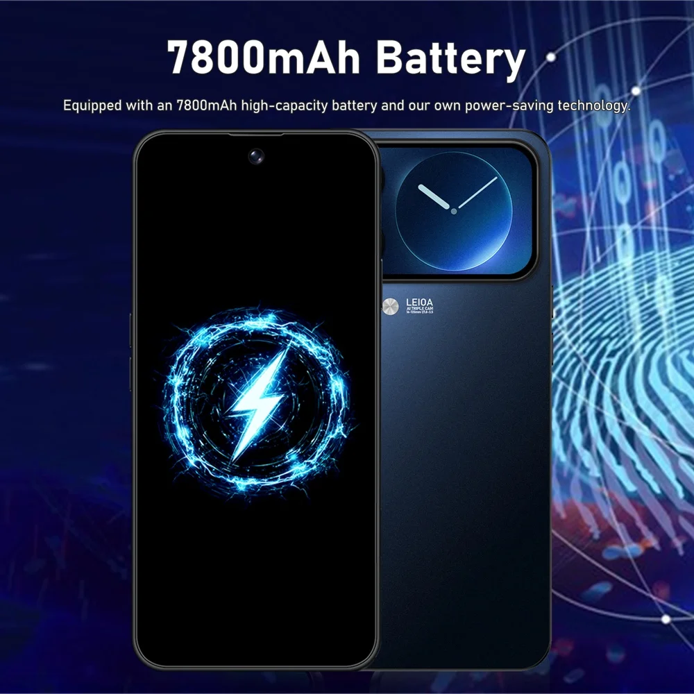 K-Touch Mobile Phones Note 17 Pro Android 15 Smartphone 7.3 Inch 5G Dual Sim Cell phone 16 + 48MP 22GB + 2TB 7800mAh Power Battery Face Unlock WiFi Cellphones For Men Women