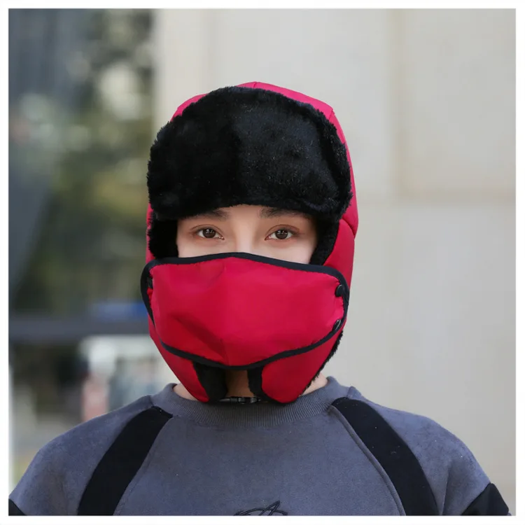 Neue Winter Männer warmen Hut verdickte Mütze russische Mützen für Frauen verstellbare wasserdichte Uschanka Hut im Freien mit Ohr klappen maske – Detail 37