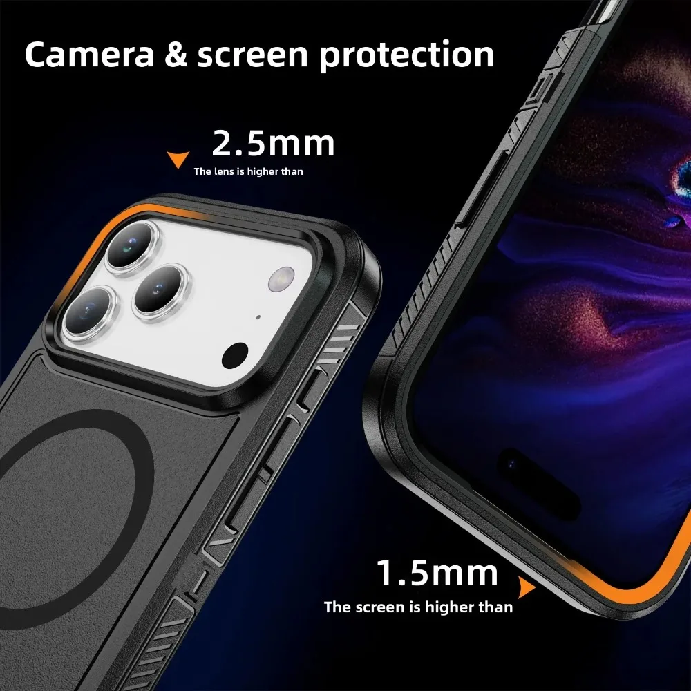 Rugged Heavy Duty Anti-Slip GripArmor Case with Magnetic Charging Compatibility