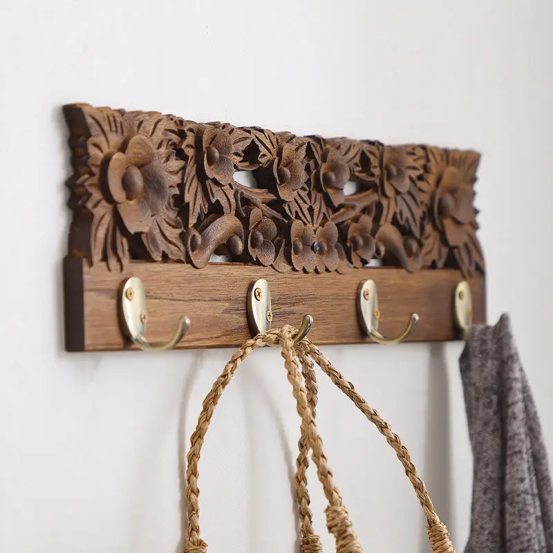 Nordic Wood Coat Racks Entrance Organizer Hallway Hall Rack Storage ...