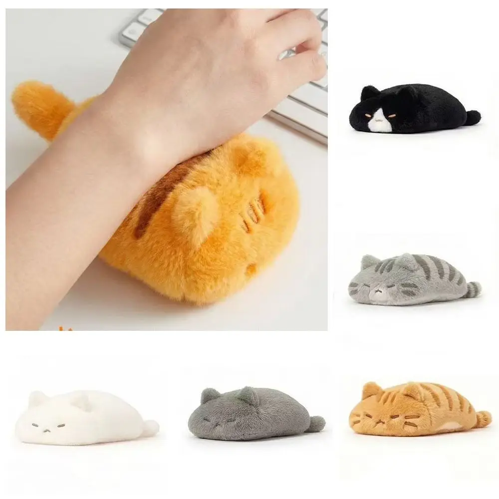 귀여운 13cm 동반자 고양이 모양 쿠션, 매우 부드러운 손목 받침대
