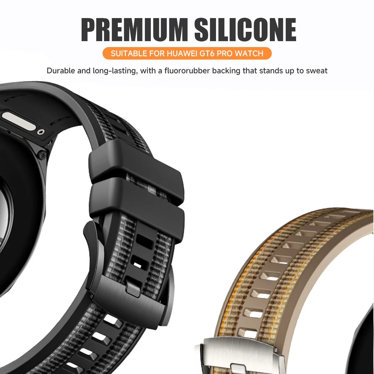 Enhanced Nylon-Silicone Sport Strap with Quick Button