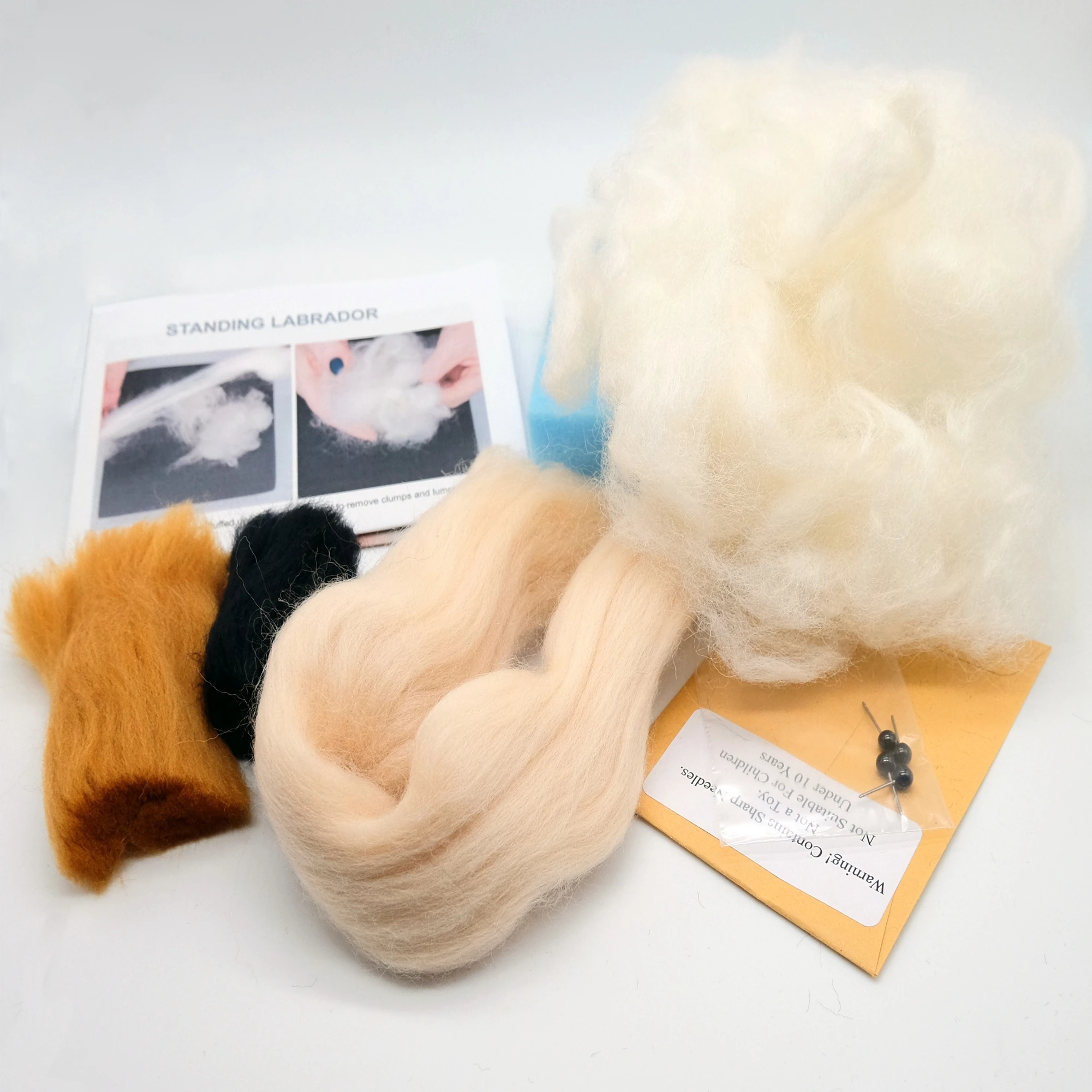 2 Pack Labrador Dog Needle Felting Kits for Beginners Gift for Mom DIY Craft Kit
