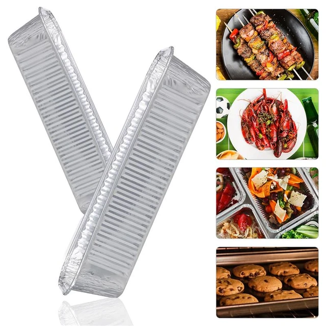 50Pcs 6x5 InchWholesale Disposable Meal Prep Food Containers Foil