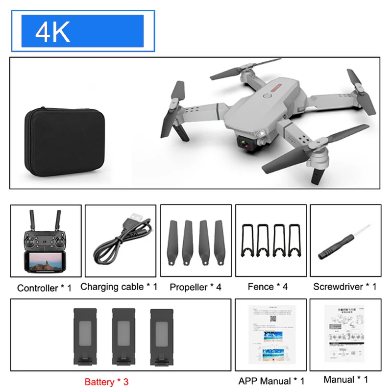 Foldable Rc Drone 4k Pro HD Dual WiFi Camera Wide-Angle Remote Control Plane Quadcopter One Key Return Mini Drones Boy Toy Gift explorers 4ch remote control quadcopter 2.4 g RC Quadcopter