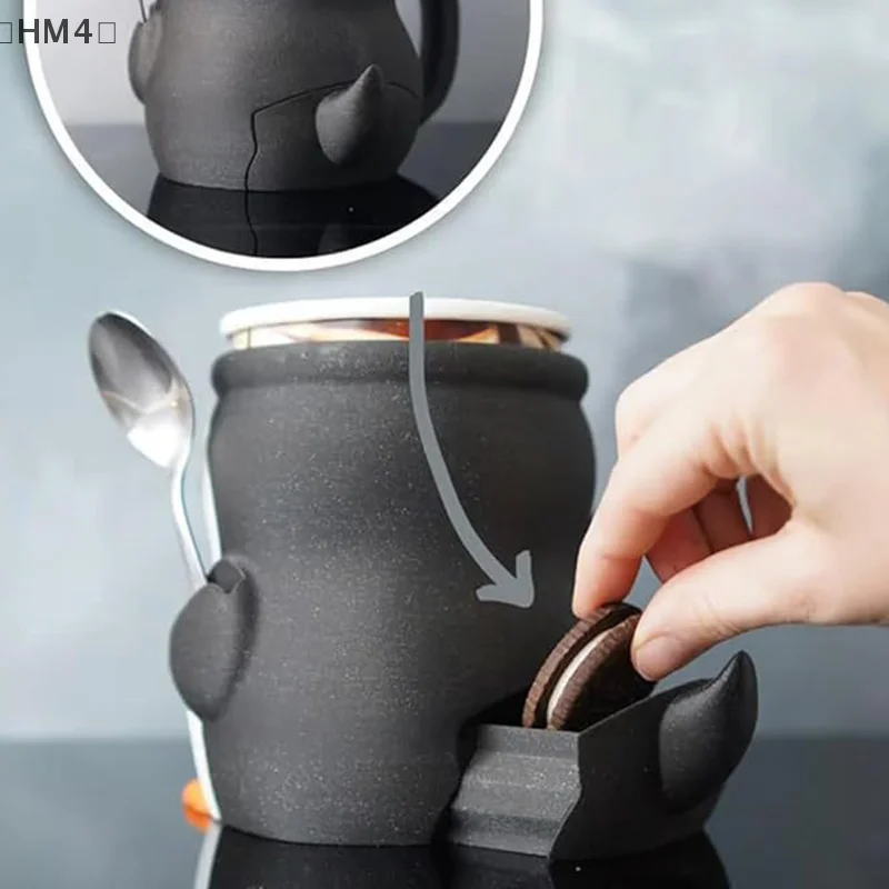 Cute Penguin Ice Cream Pint Holder 3D Printing Ice Cream Pint Containers With Antifreeze Handle Spoons Beer Can Cup Sleeve ice cream sleeve