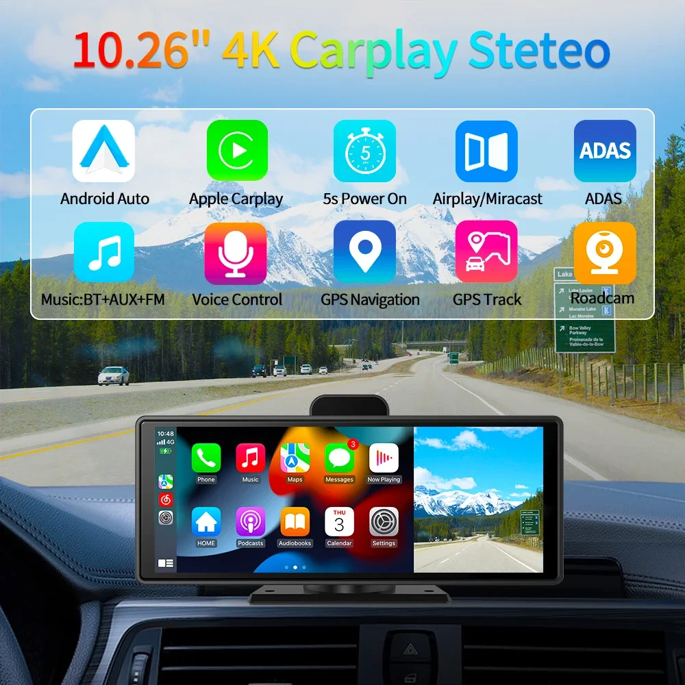 ADAS  ī÷  ȵ̵ ڵ ڵ DVR, 5G , GPS ̼, Ĺ ī޶, ú  , 10.26 ġ 4K  ķ