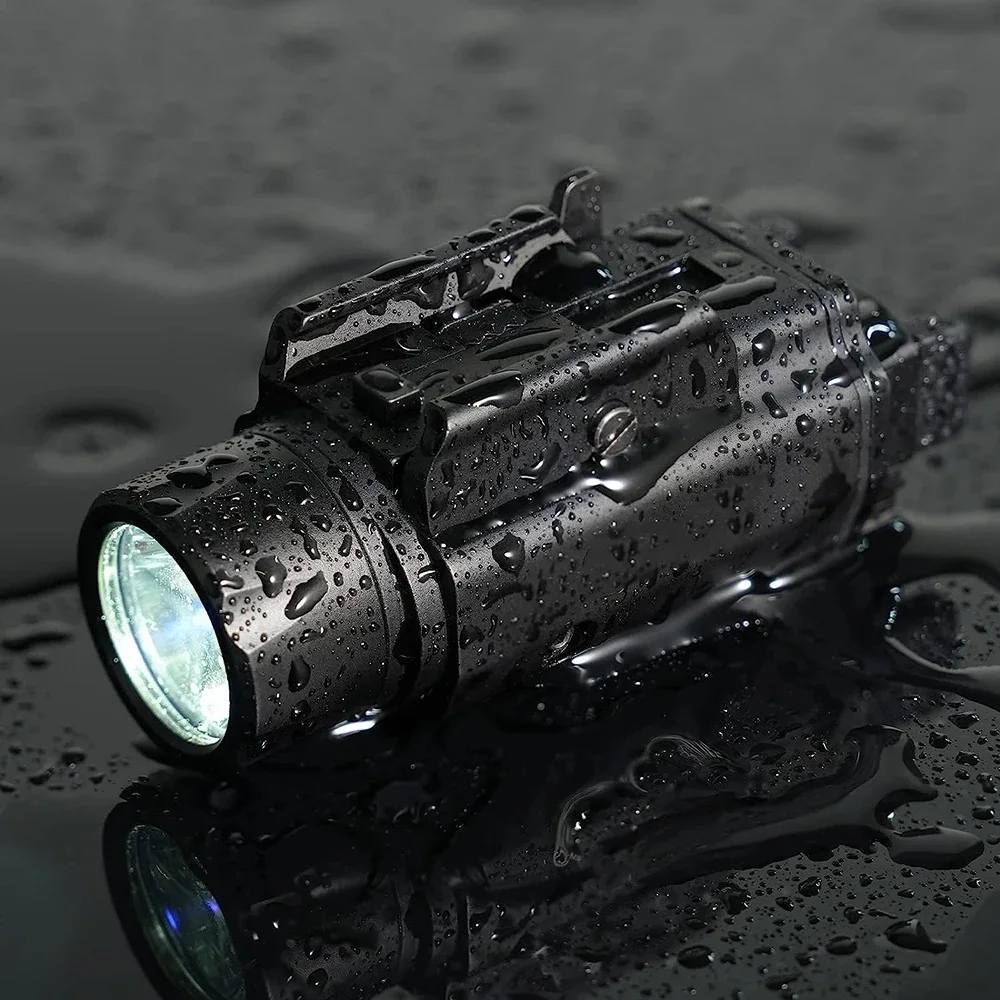 Tactical Aluminum LED Flashlight for Guns with Magnetic Recharge