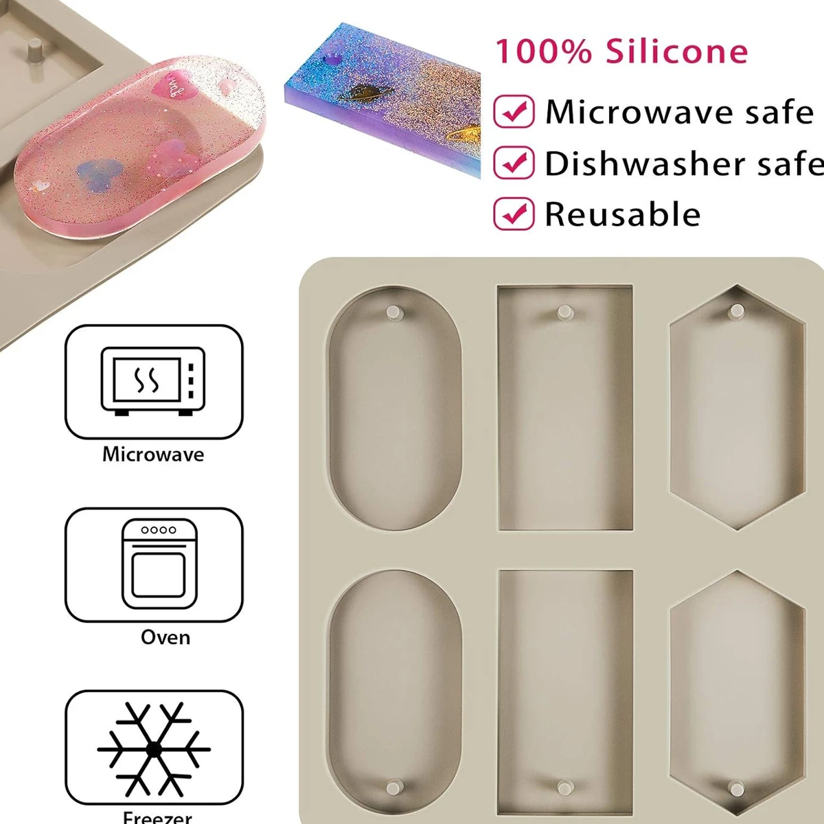 6 Holes DIY Soy Candles Aroma Wax Tablets Mould Handmade Aroma Wax Tablets Silicone Mold Soap Making Accessories 1PC candle making kit candle making supplies