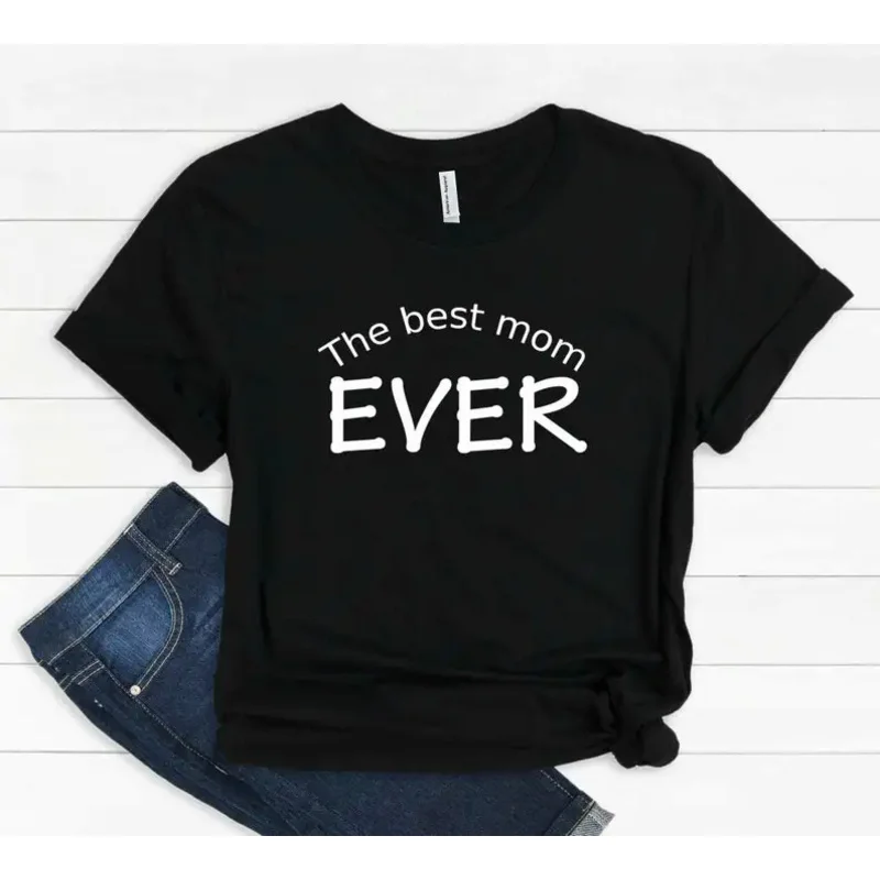 

Рубашка с коротким рукавом для мам, из 100% хлопка, в стиле Харадзюку