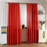 Modern Solid Satin Door Window Curtain Ornamental and Practical Integration Nice Room Semi-shading Drape Curtains 3