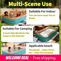 La piscine gonflable familiale est durable et épaisse, idéale pour les grandes piscines, les fêtes dans la cour et sur la pelouse. 4