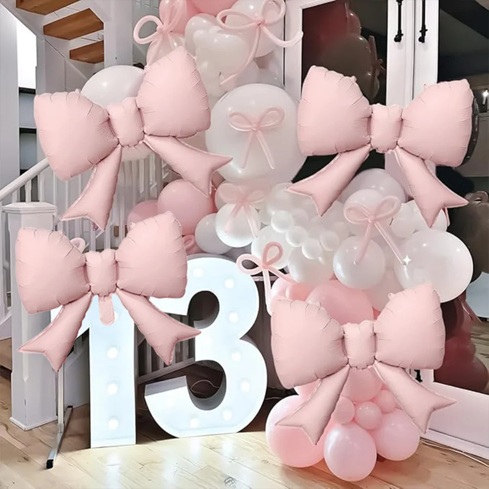 8/12/15/20 Stück 21-Zoll-Aluminiumfolienballons mit Schleifen, rote Schleifen-Partyballons, geeignet für Geburtstagsfeiern, Verlobungen, Hochzeiten, Freundestreffen, Valentinstag, Jubiläen, Hochzeitsfeiern und Partydekorationen – Detail 3