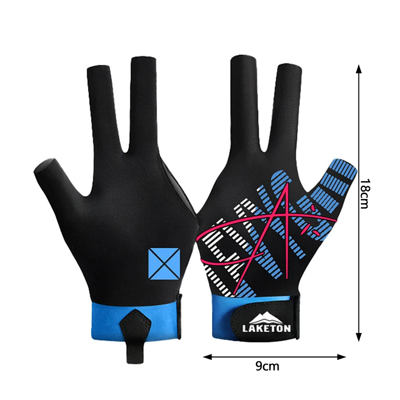 Billiard Gloves 1pc Left Hand Three Finger Snooker Billiard Glove Non Slip Stickers Elasticity Billiard Training Gloves