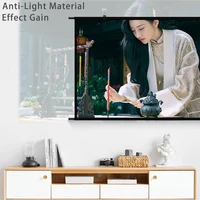 VEIDADZ Projector Screen Wall Mounted Grey Anti-Light Resistant Reflective Fabric 60 84 100 120 inch for Home Theatre Outdoor - Image 3
