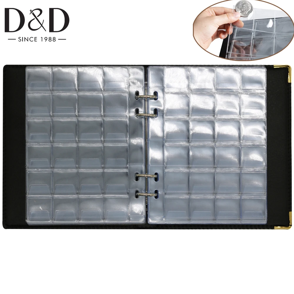 D&D 480 Pockets Coin Collection Holder Book Album For Collectors Storage Box Case Supplies For 20/25/27/30/38mm coins collection album coin collection album money collection album