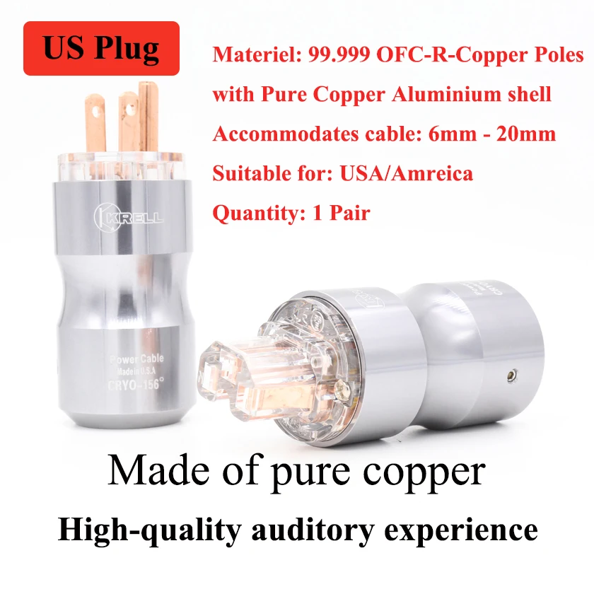 

P089G HI-End Kerll Pure Copper US Australia New Zealand Power Connector IEC Female Plug