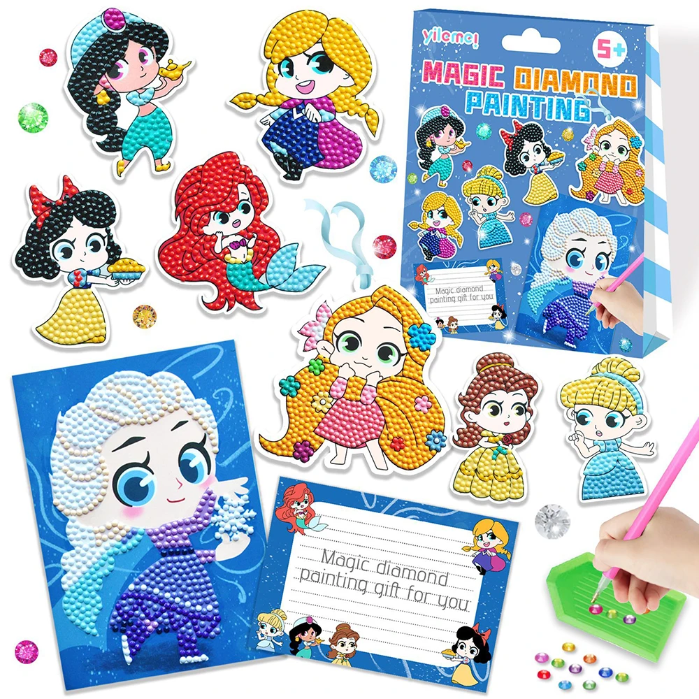 Disney Cartoon Princess Diy Diamond Painting Stickers Animal Diamond Art Diamond Mosaic Stickers By Numbers Kit For Children