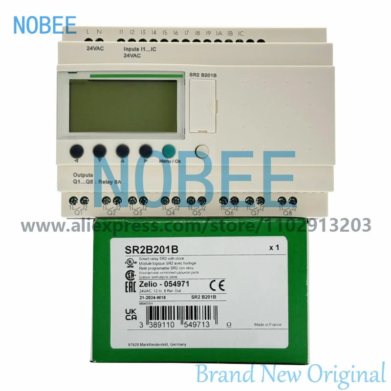 New Original, Controller, PLC Zelio Logic SR2 SR2A201FU SR2B201B SR2B201FU