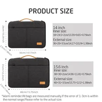 Housse pour ordinateur portable 14 15.6 pouces, pochette pour Macbook HP Dell Acer, mallette d'ordinateur antichoc, étui de voyage pour hommes d'affaires 2