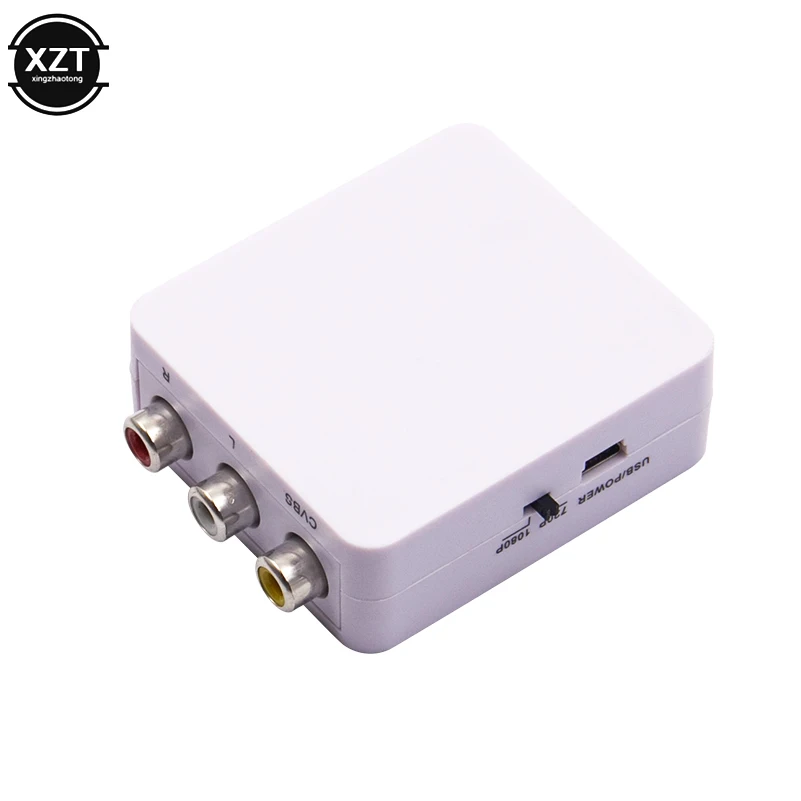 Mini AV2 HDMI-compatible RCA AV CVBS to HDMI-compatible Converter Box AV to Video Adapter for HDTV TV PC DVD Xbox Projector