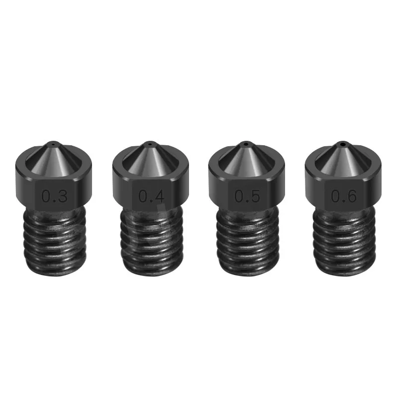 M6x1 Thread E3D Nozzle Super Hardened Steel Corrosion-Resistant High Temperature Die Steel Nozzle 1.75mm 3D Printer Parts