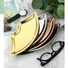 Korean Style 1PC Stainless Steel Lip Shaped Jewelry Storage Tray Home Cosmetics Metal Necklace Earrings Tray Kitchen Organizer 3