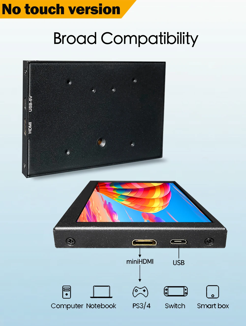 LESOWN  Portatil ġ ũ  5 ġ 800x480 IPS USB ̴ LCD ȭ PC Ʈ    HDMI ̵ ÷