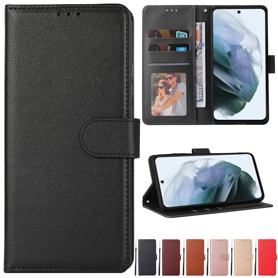 galaxy s22 ultra flip case Wallet Leather Case For Samsung Galaxy S22 Ultra S21 FE S20 FE 2022 S20 Lite S10E S10 Plus S9 Plus S8 Plus S7 Edge S6 Edge S5 galaxy s22 ultra case