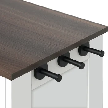 Pet Feeding Station Food Storage Cabinet with 3pcs Hooks Hidden Detachable Stainless Steels Dog Bowls for Medium Sized Dogs 5