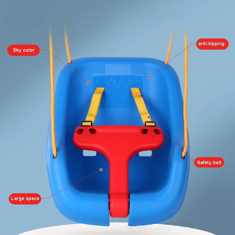 2-In-1 Snug and Secure Swing Multifunctional Swing Hanging Basket Outdoor Toy Patio Swings Blue 3