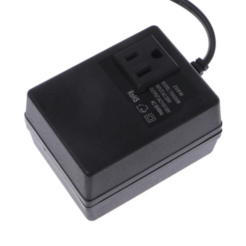 Power Transformer 200W AC 220V to 110V Reduce Transformer Convert Travel Power EU Plug Adapter 34