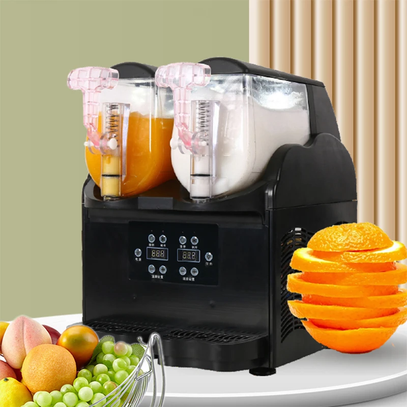 Commercial Slushy Machine 3L*2 Home Slush Maker Frozen Drink Beverage Dispenser Ice-Cool Juice Smoothie Making Equipment