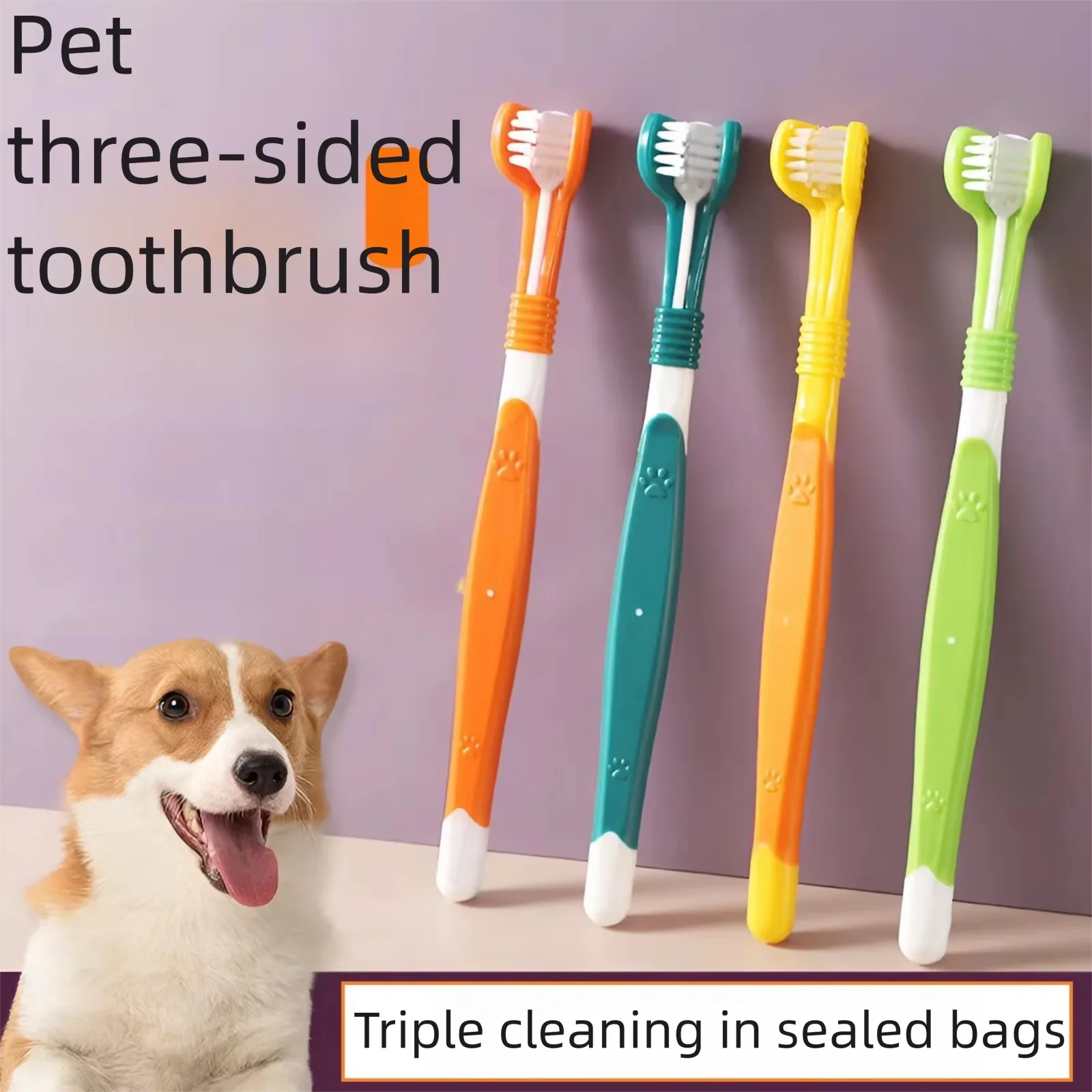 Pet Dental Cleaning Toothbrush 3-Sided 3