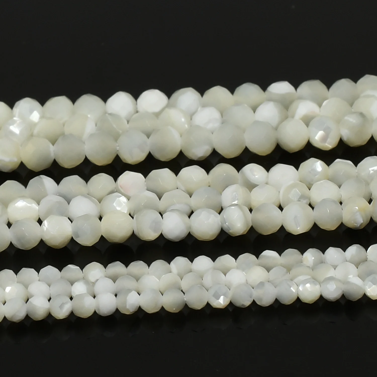 Natural Mother of Pearl MOP Faceted Round Beads 2mm 3mm 4mm pearl beads loose gemstone beads loose beads