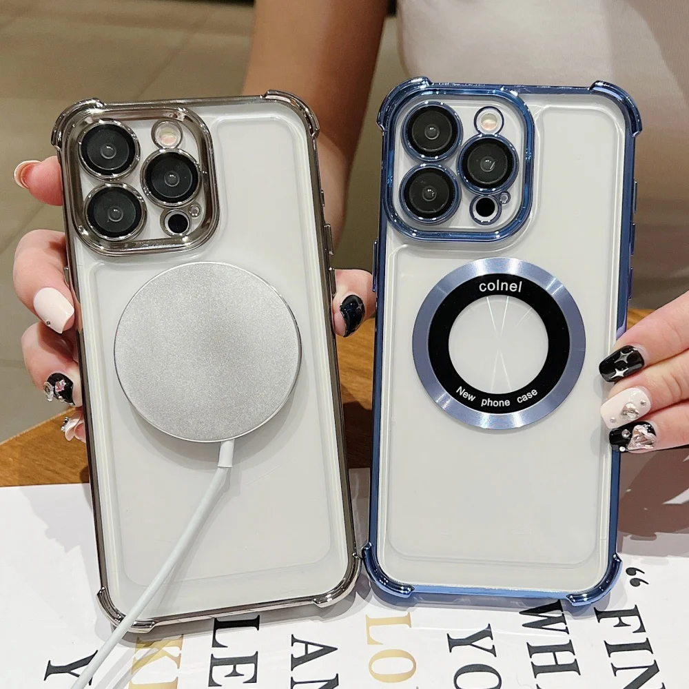 Enhanced Magnetic Wireless Charging Case - Shockproof TPU Protective Cover
