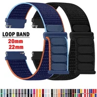 Nylon loop Band For Samsung Galaxy Watch 7/FE/6/5/pro/4/Classic/active 2 44mm 20mm/22mm sport bracelet huawei gt 4/2/2e/3 strap