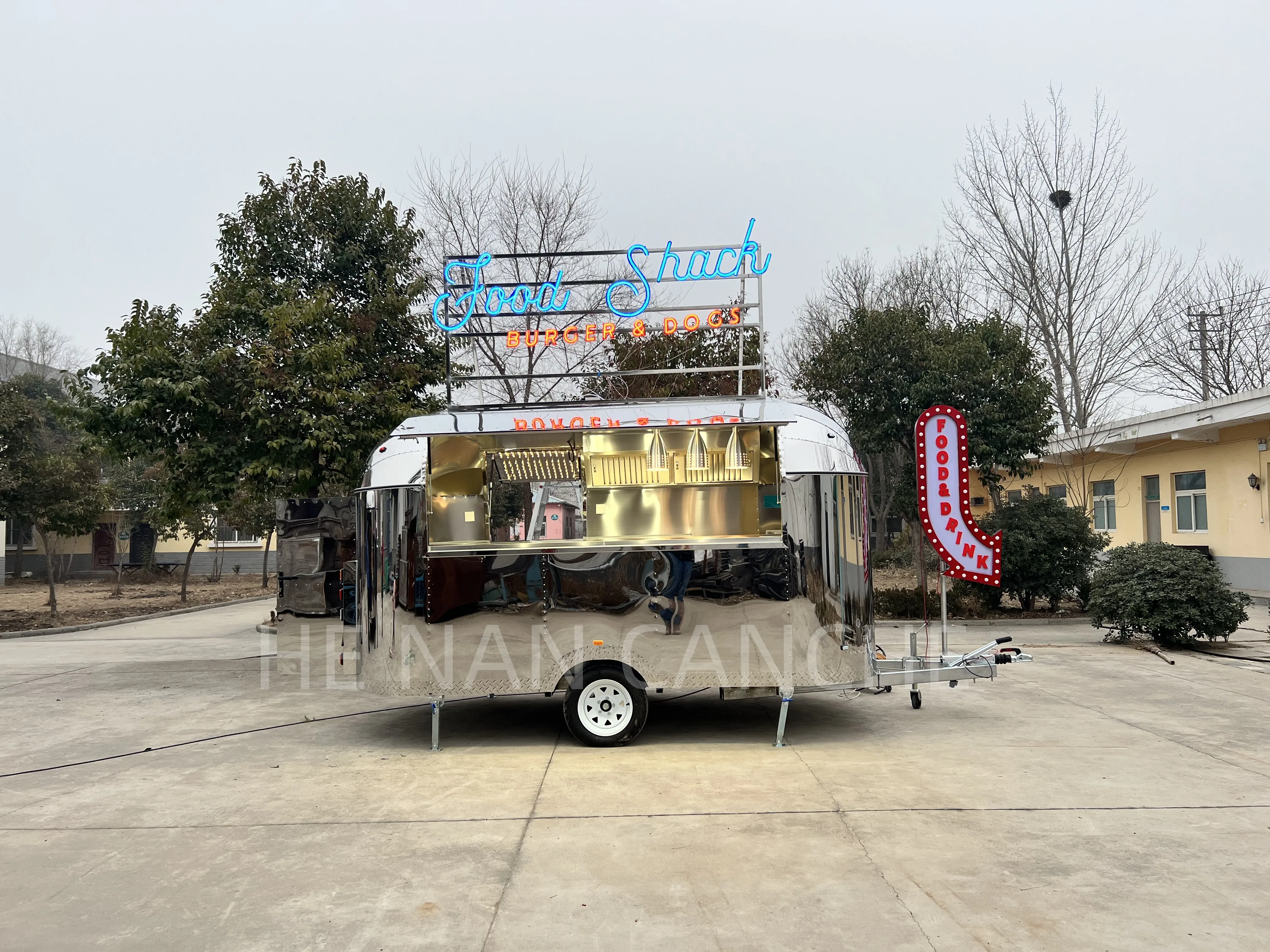 Camion De Comida Mobile Street Food Vending Cart Restaurant Kebab Hot Dog Pizza Food Trailer
