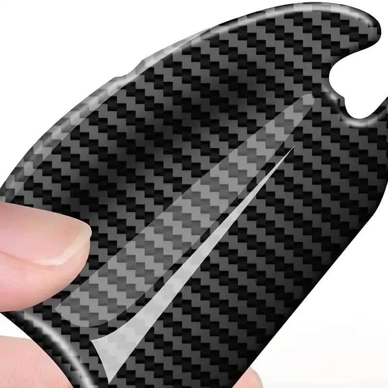 Carbon Fiber Car Door Handle Bowl Scratch Protective Stickers Protector Cars Sticker Car Handle Anti-collision Protection Strip