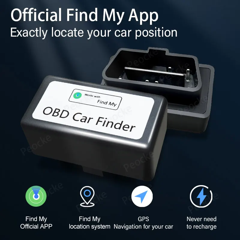 Gps tracker Mini GPS Tracker For Car OBD2 Locator For Apple Find My ITag OBD GPS Monitor Tracker Vehicle Anti-lost Free App