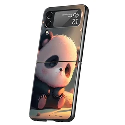 Adorable Panda Transparent Shockproof Phone Case - Z Flip 3 (B1)
