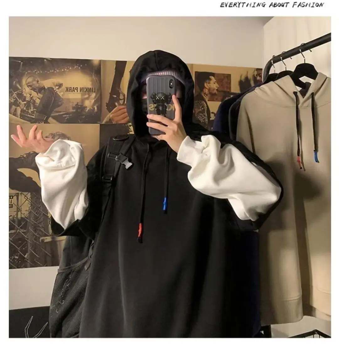 Thick Mens Hoodie - Winter Pullover with Drawstring