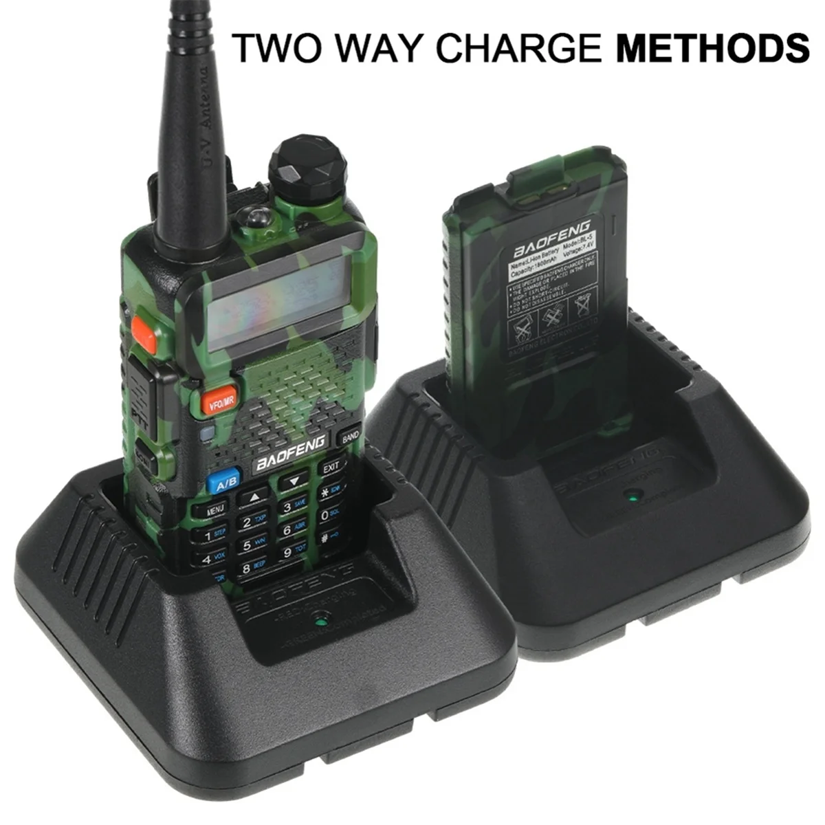 M85K UV5R 워키토키 듀얼 밴드 양방향 라디오 VHF 136-174MHz & UHF 400-520MHz FM 라디오 야외 휴대용 송수신기