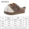 3D Cat Paw Plush Slippers Flat Thermal Slippers Comfortable Fluffy Home Slippers Furry Paw Couple Slippers for Indoor Bedroom 6