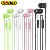 NNBILI 1-4pcs 3.5mm Wired Earphone In Ear HIFI Heavy Bass Earbuds Monitor Sports Stereo Music Gaming Headphone with Microphone 1