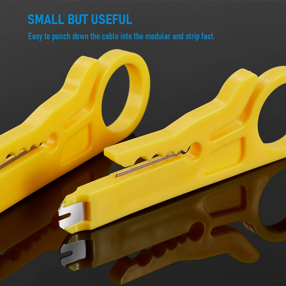 Wire Stripping Cutter Crimping Tool Cable Stripper Knife Crimper Plier Mini Portable Decrustation Electrical Straight ethernet crimping tool network crimper cable stripping tool 1pcs
