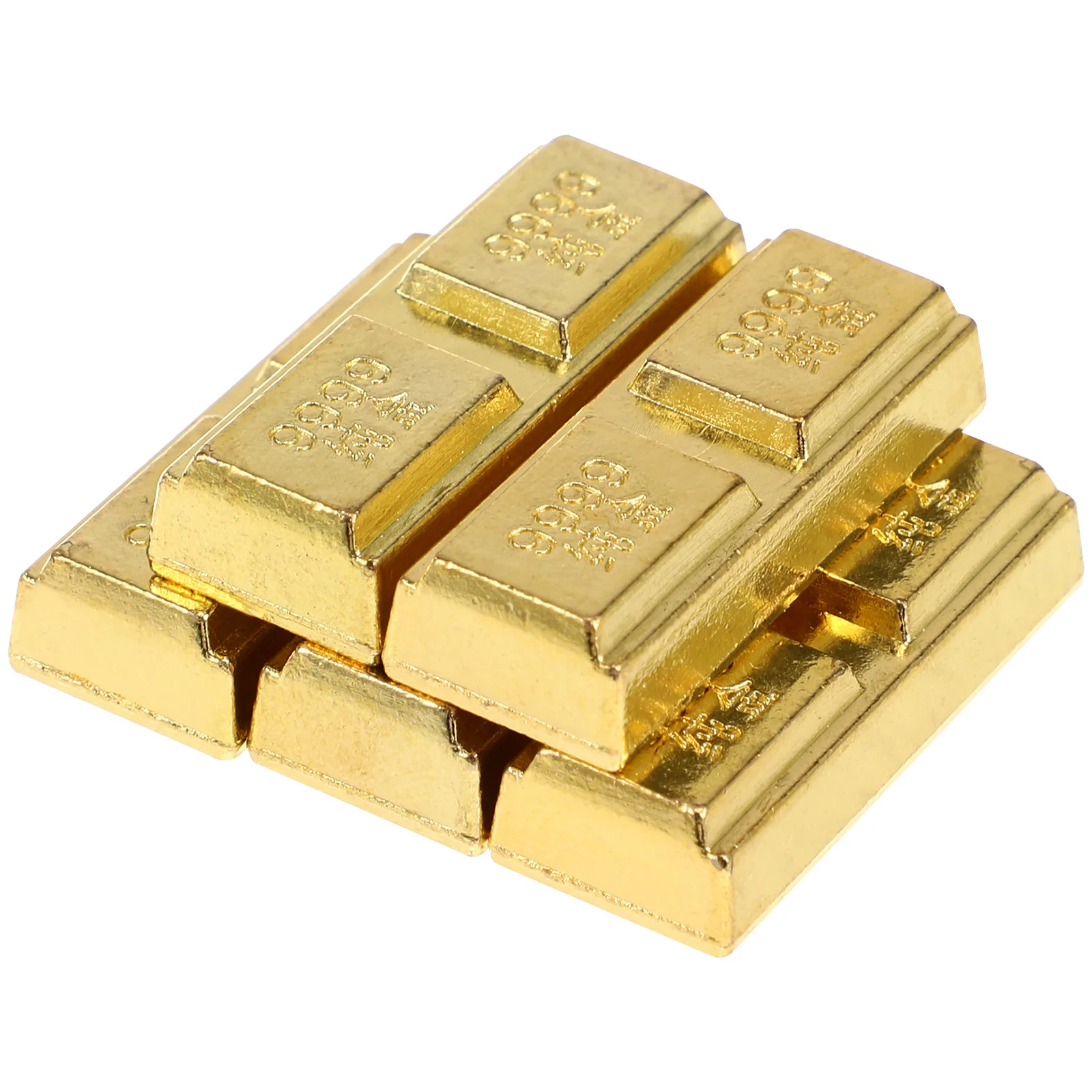 

5pcs Fake Golden Bar Figures Decoration Desktop Ornament Home Decoration Crafts