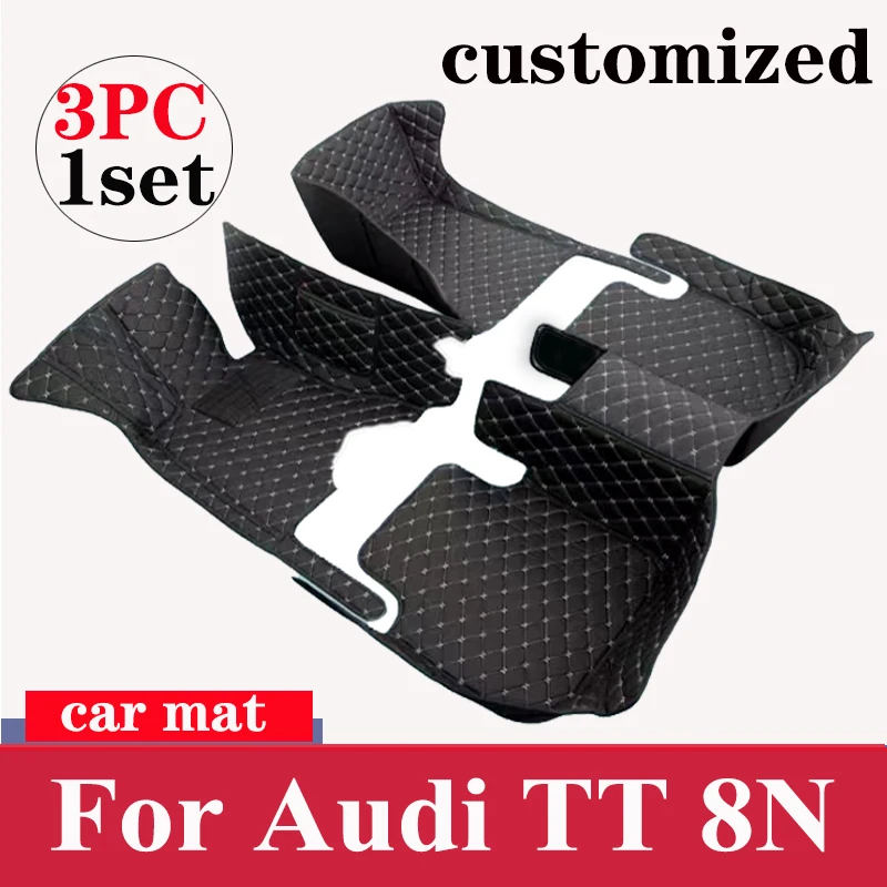 

Car Floor Mats For Audi TT 8N MK1 1998~2006 Protective Carpets Auto Rugs Luxury Leather Mat Durable Pad Set Car Accessories 2005